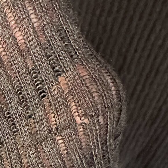 Forever 21 Women's Plus 3X Black Shadow Stripe Sheer Bell Sleeve Witchy Goth Top - Picture 7 of 8